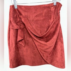 Red Suede Skirt